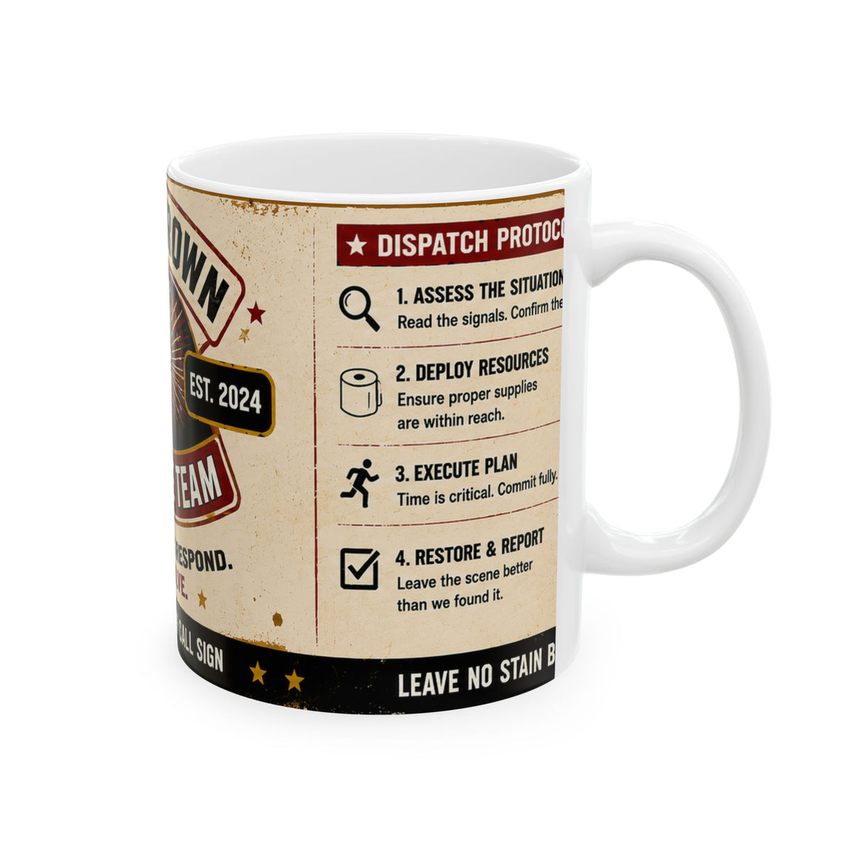 Code Brown Response Team Mug – Funny Emergency Toilet Humor Coffee Cup