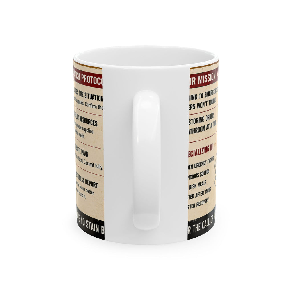 Code Brown Response Team Mug – Funny Emergency Toilet Humor Coffee Cup