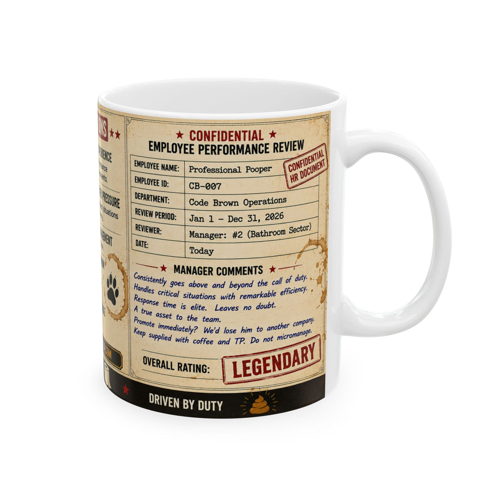 Professional Pooper Certified Mug – Funny Code Brown Coffee Cup | ExplosiveDiarrhea.com