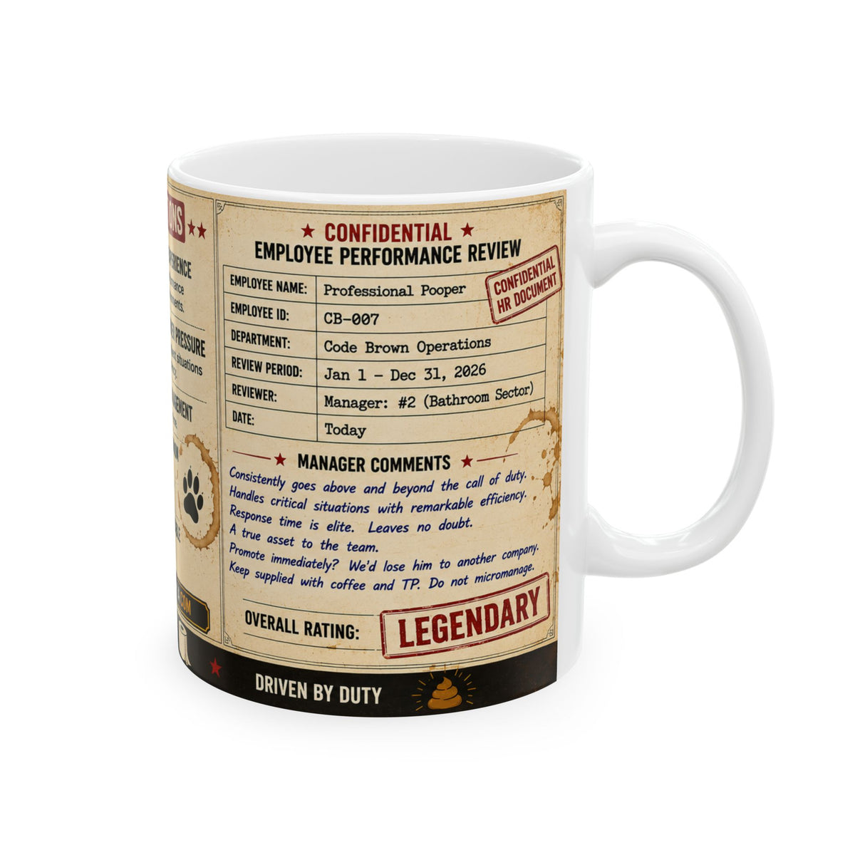 Professional Pooper Certified Mug – Funny Code Brown Coffee Cup | ExplosiveDiarrhea.com