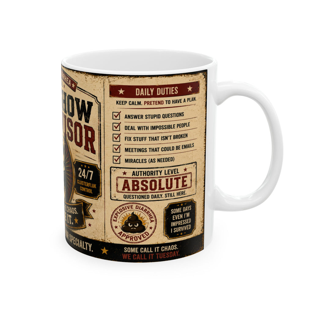 Shit Show Supervisor Mug – Funny Boss & Manager Gift | Explosive Diarrhea