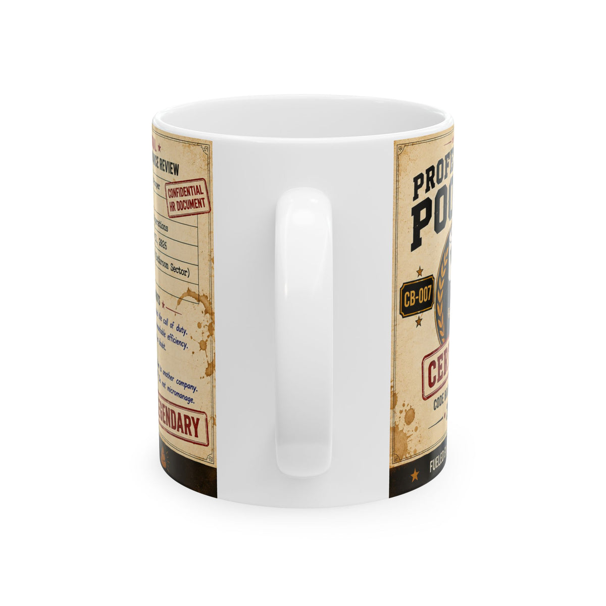 Professional Pooper Certified Mug – Funny Code Brown Coffee Cup | ExplosiveDiarrhea.com