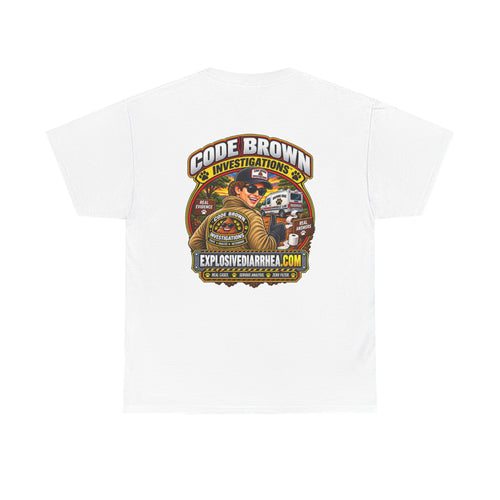 Code Brown Investigations T-Shirt — Funny Detective Graphic Tee (ExplosiveDiarrhea.com)