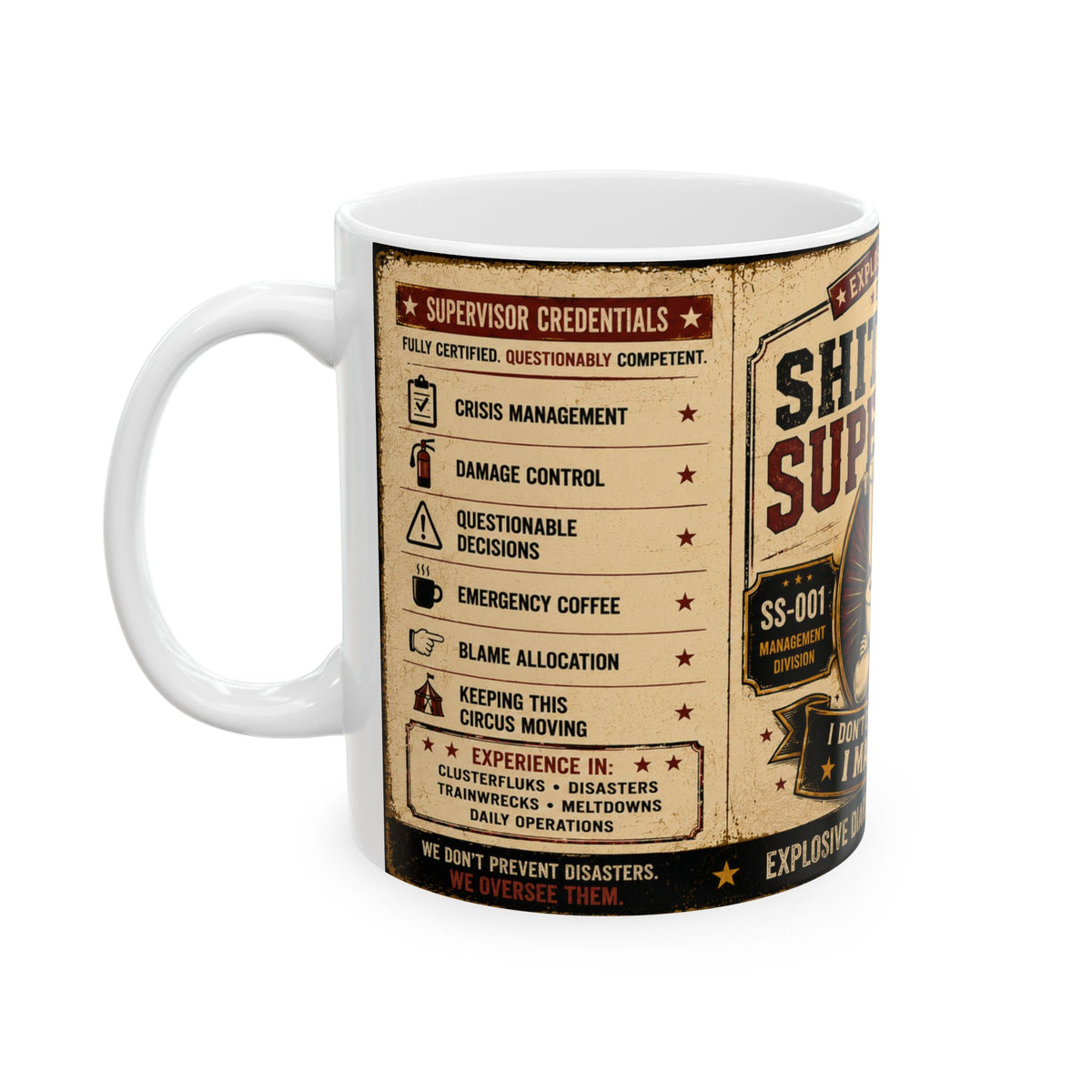 Shit Show Supervisor Mug – Funny Boss & Manager Gift | Explosive Diarrhea